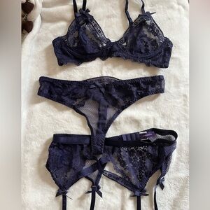 Journelle Navy Mesh Thong New